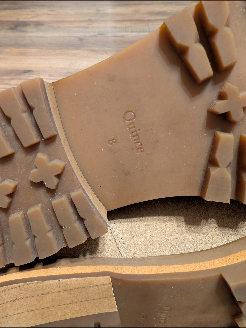 Quince Women's Suede Chelsea Boots in Light Tan - Picture 3 of 3